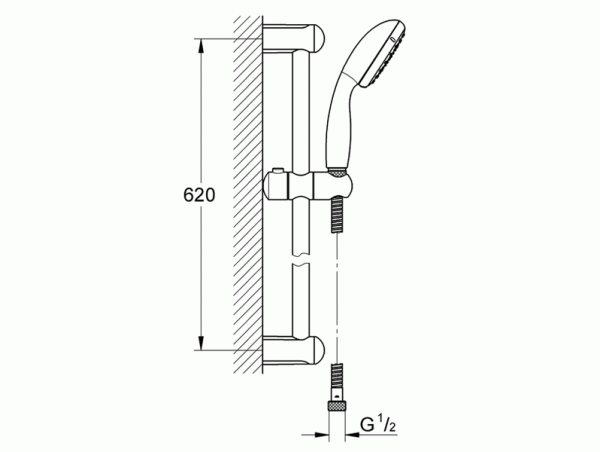 Термостат для ванны с душевым гарнитуром Grohe Grohtherm 1000 Performance 3477927924